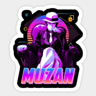 Muzan Kibutsuji Retro Art Sticker